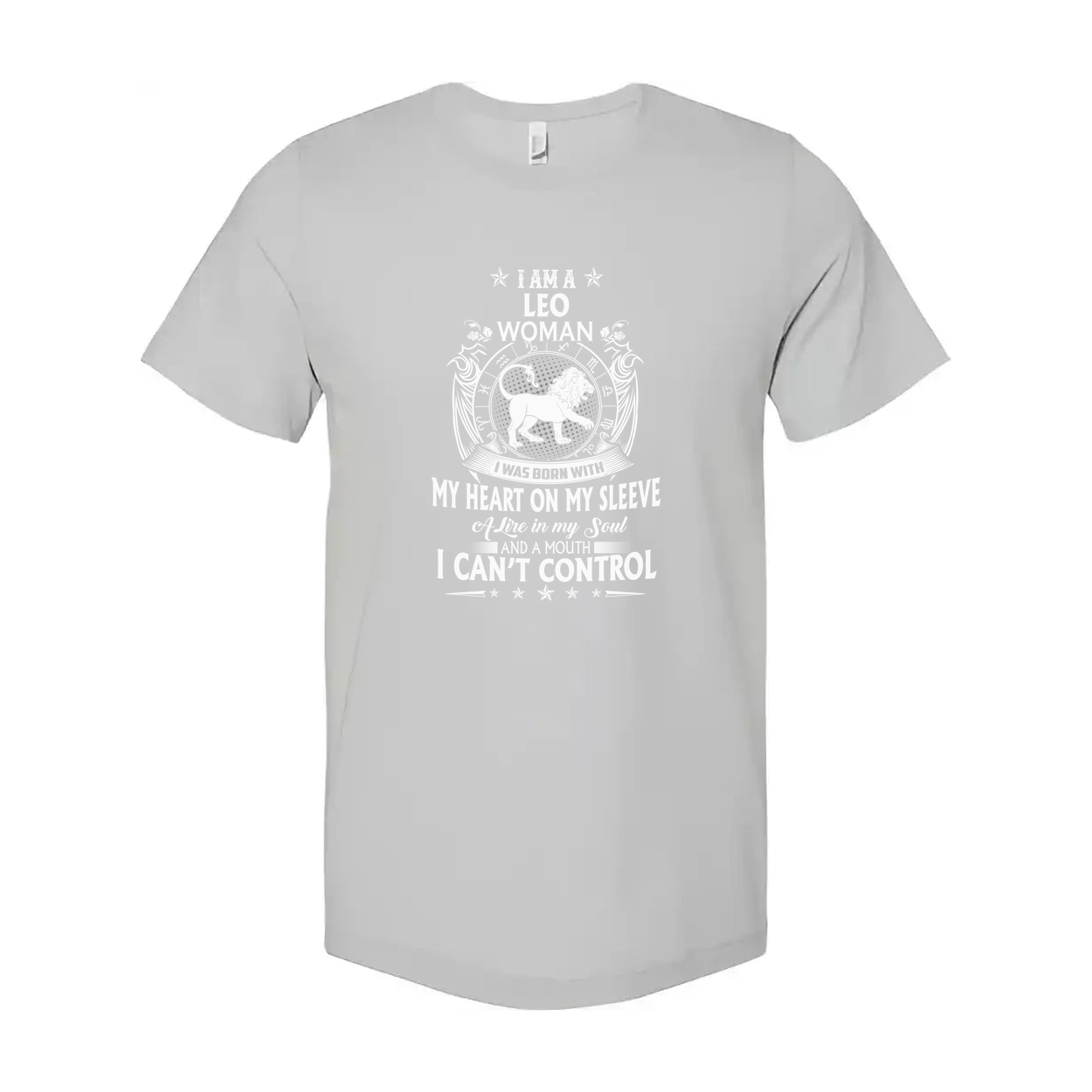 Leo Zodiac Woman Unisex T Shirt With Crest Emblem And I Am A Leo Woman Quote Graphic Design