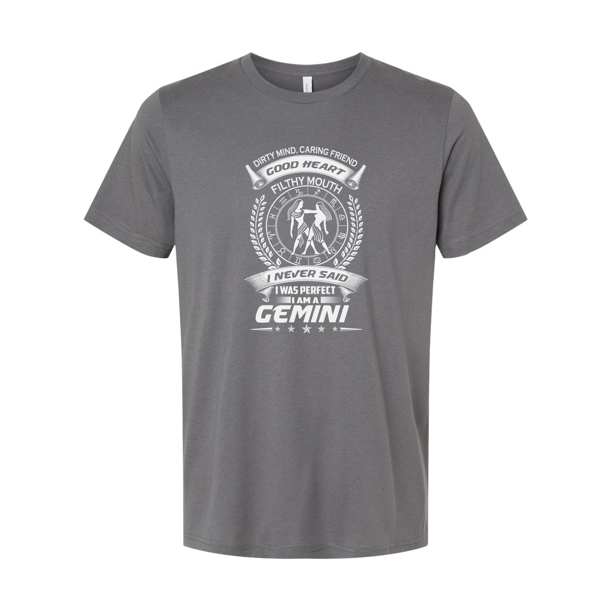 Gemini Zodiac Unisex Graphic Tee Featuring Emblem And Stylized Crest Artwork Design