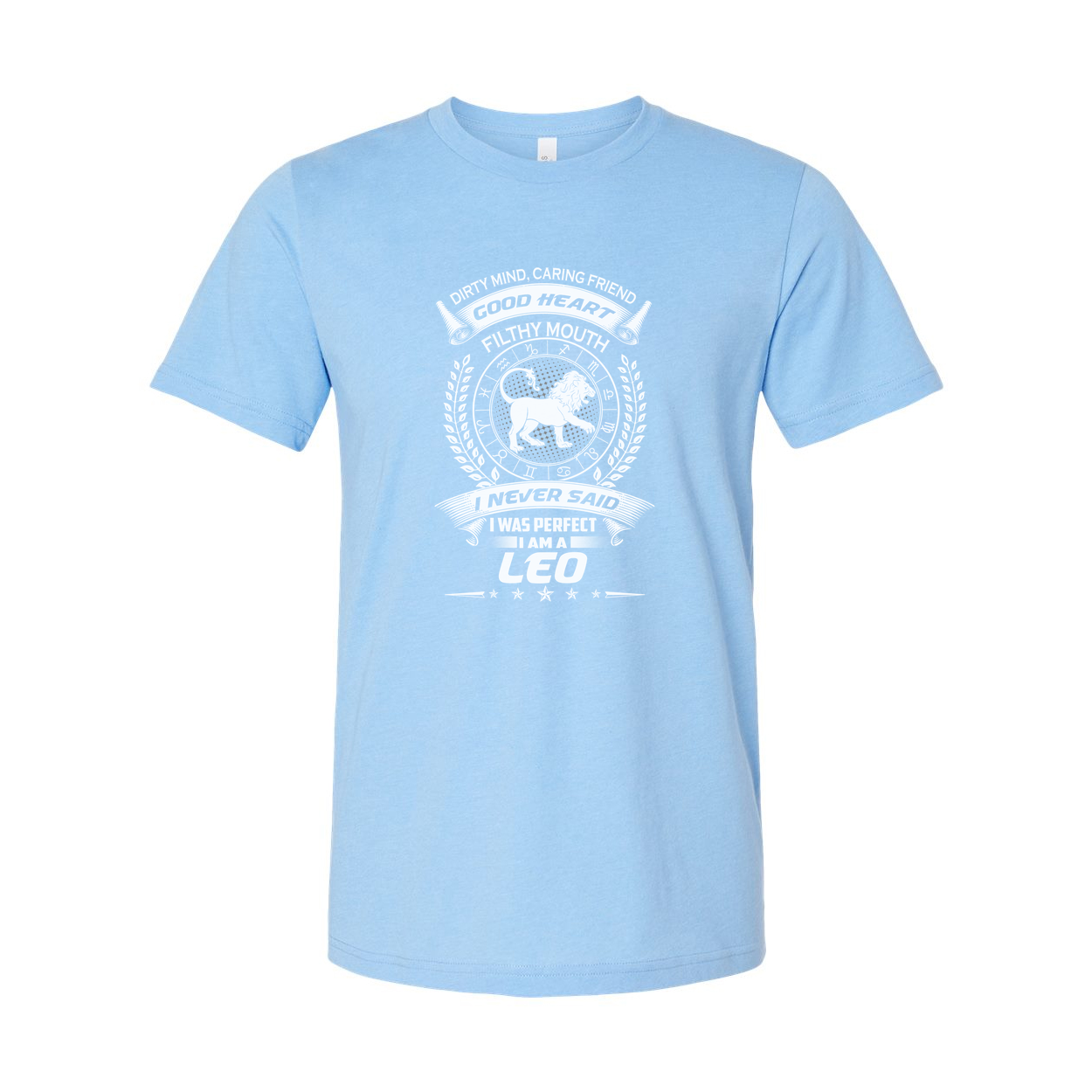 Zodiac Leo Graphic T Shirt For Unisex Adults With Playful Quotes And Crest Emblem