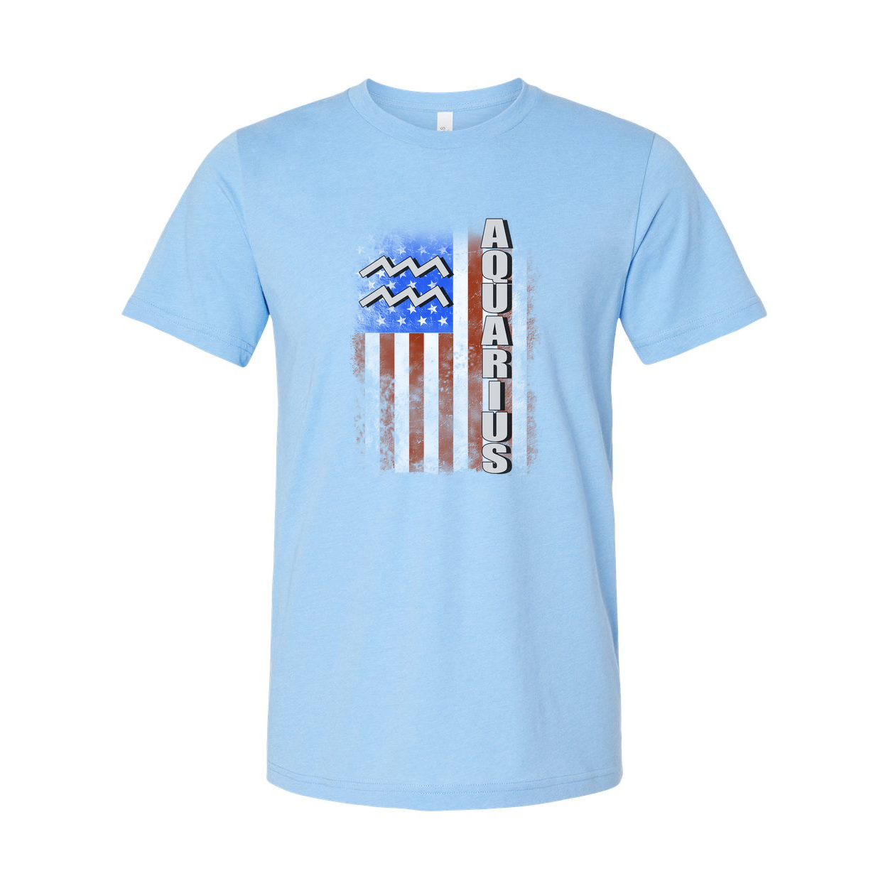 Aquarius Zodiac Flag Graphic Unisex T Shirt