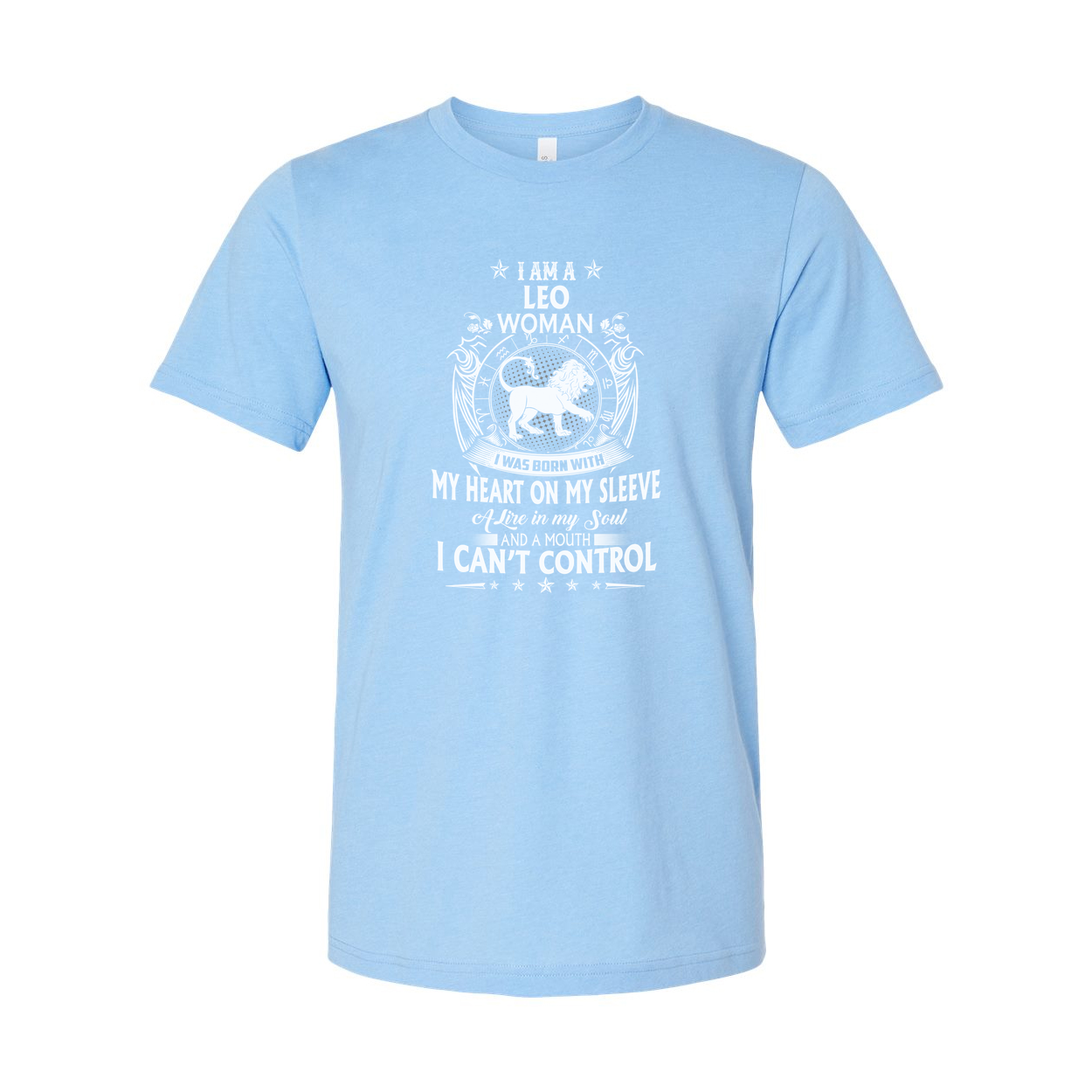 Leo Zodiac Woman Unisex T Shirt With Crest Emblem And I Am A Leo Woman Quote Graphic Design