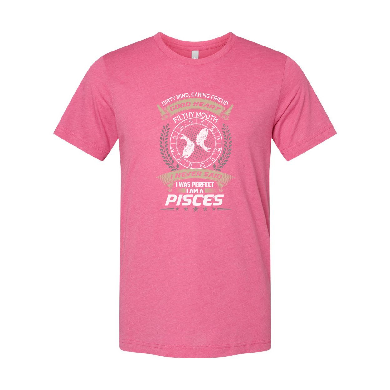 Pisces Zodiac Unisex Graphic Tee Featuring Emblem And Pisces Symbol For Astrology Fans
