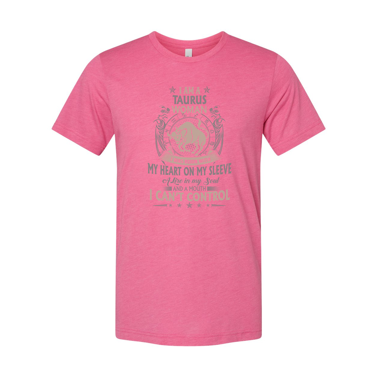 Zodiac Taurus Woman Graphic T Shirt Unisex I Am A Taurus Woman I Was Born With My Heart On My Sleeve