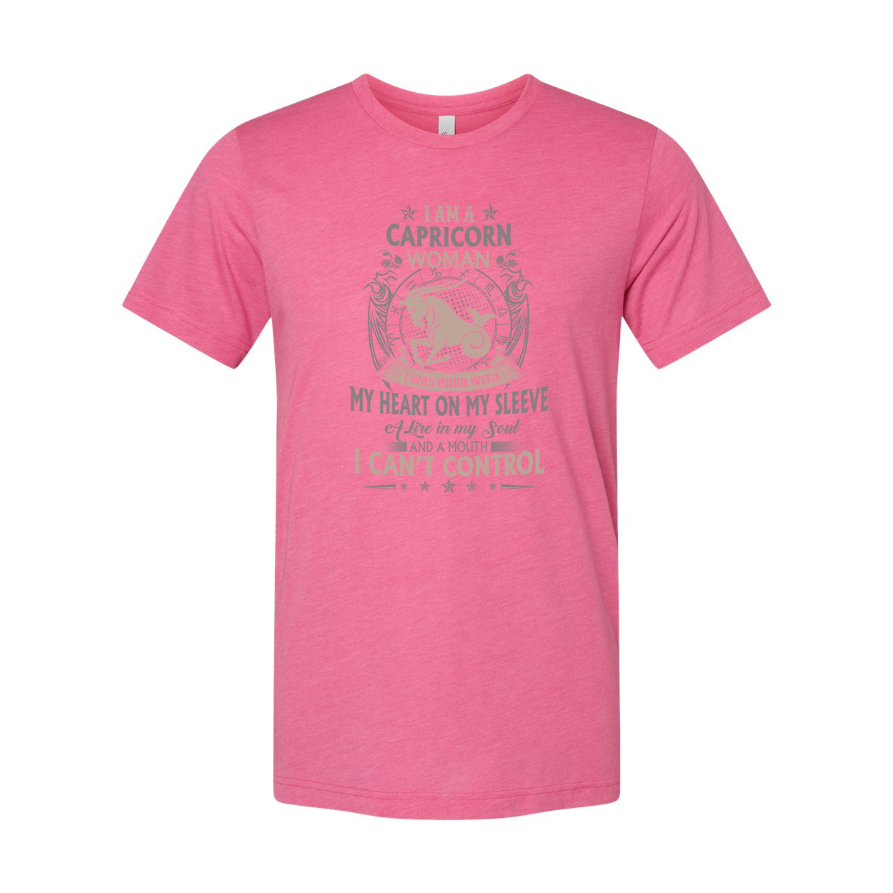 Capricorn Woman Zodiac Graphic T Shirt Unisex I Was Born With My Heart On My Sleeve