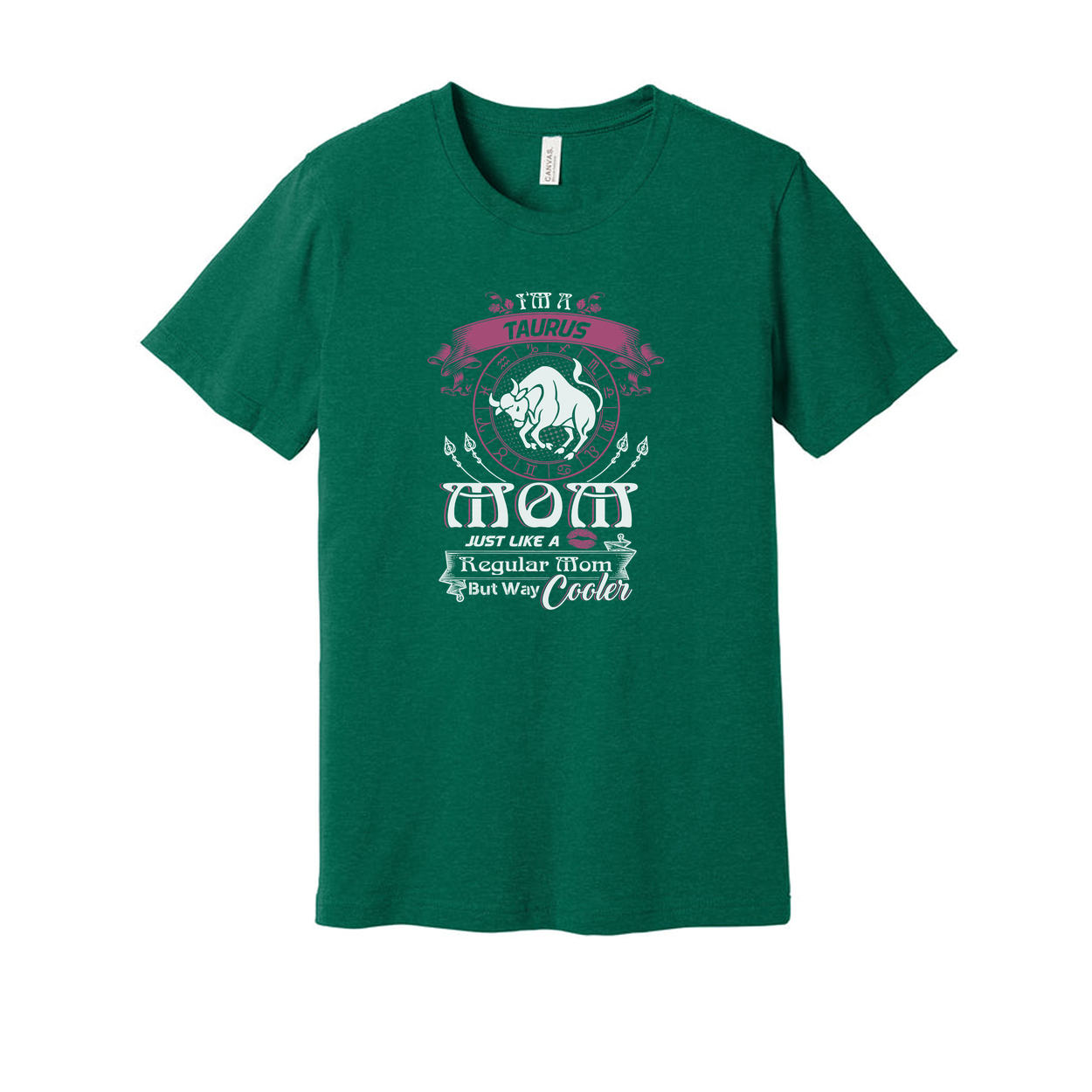 Unisex Taurus Zodiac Sign Graphic Tee With Moon Circle Design For All Seasons And Everyday Wear