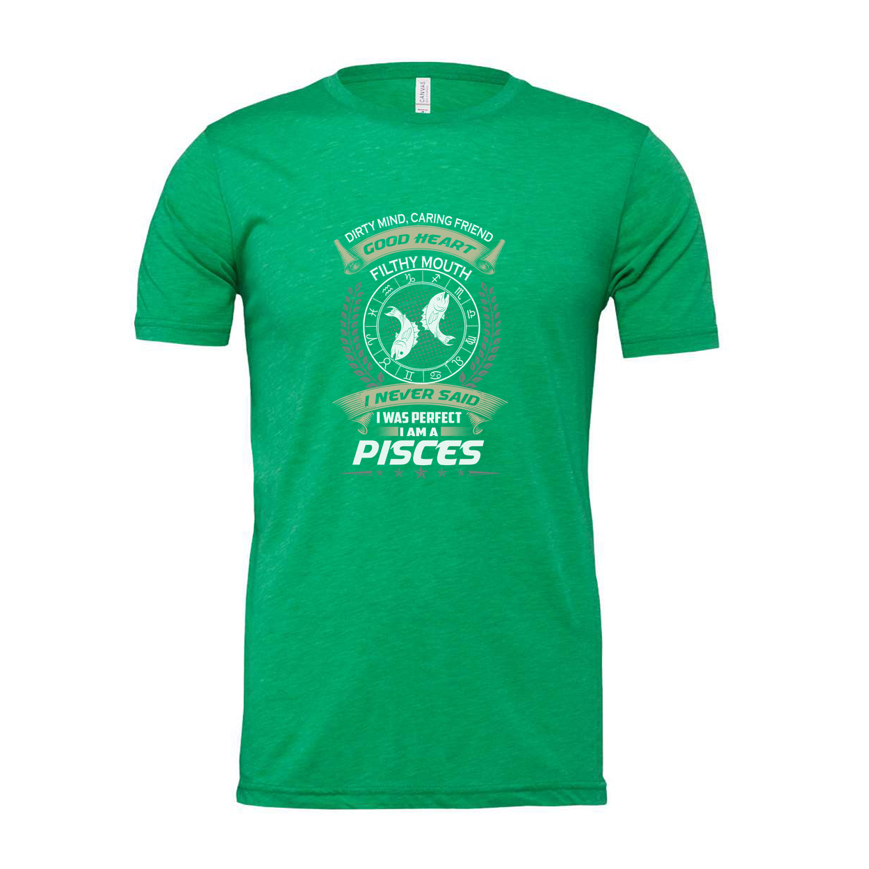 Pisces Zodiac Unisex Graphic Tee Featuring Emblem And Pisces Symbol For Astrology Fans