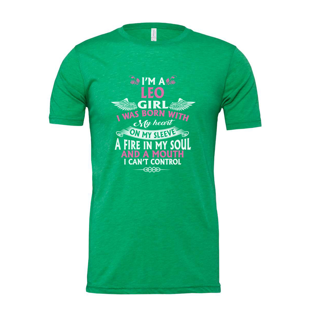 Leo Zodiac Graphic Unisex T Shirt I Am A Leo Girl Born With A Heart On My Sleeve