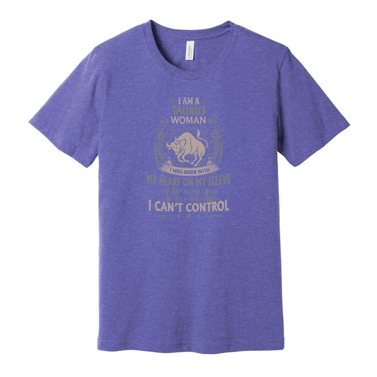 Zodiac Taurus Woman Graphic T Shirt Unisex I Am A Taurus Woman I Was Born With My Heart On My Sleeve