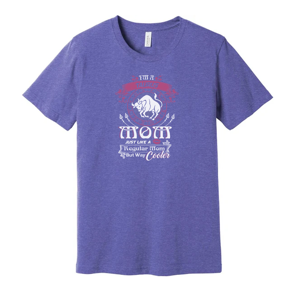 Unisex Taurus Zodiac Sign Graphic Tee With Moon Circle Design For All Seasons And Everyday Wear