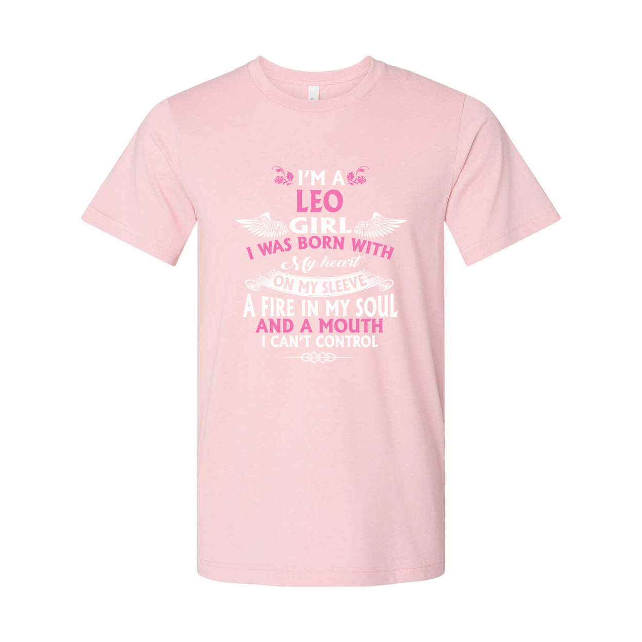 Leo Zodiac Graphic Unisex T Shirt I Am A Leo Girl Born With A Heart On My Sleeve