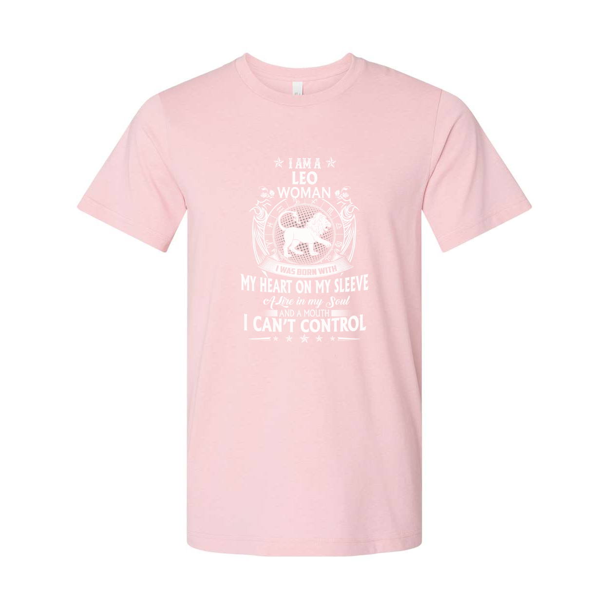 Leo Zodiac Woman Unisex T Shirt With Crest Emblem And I Am A Leo Woman Quote Graphic Design