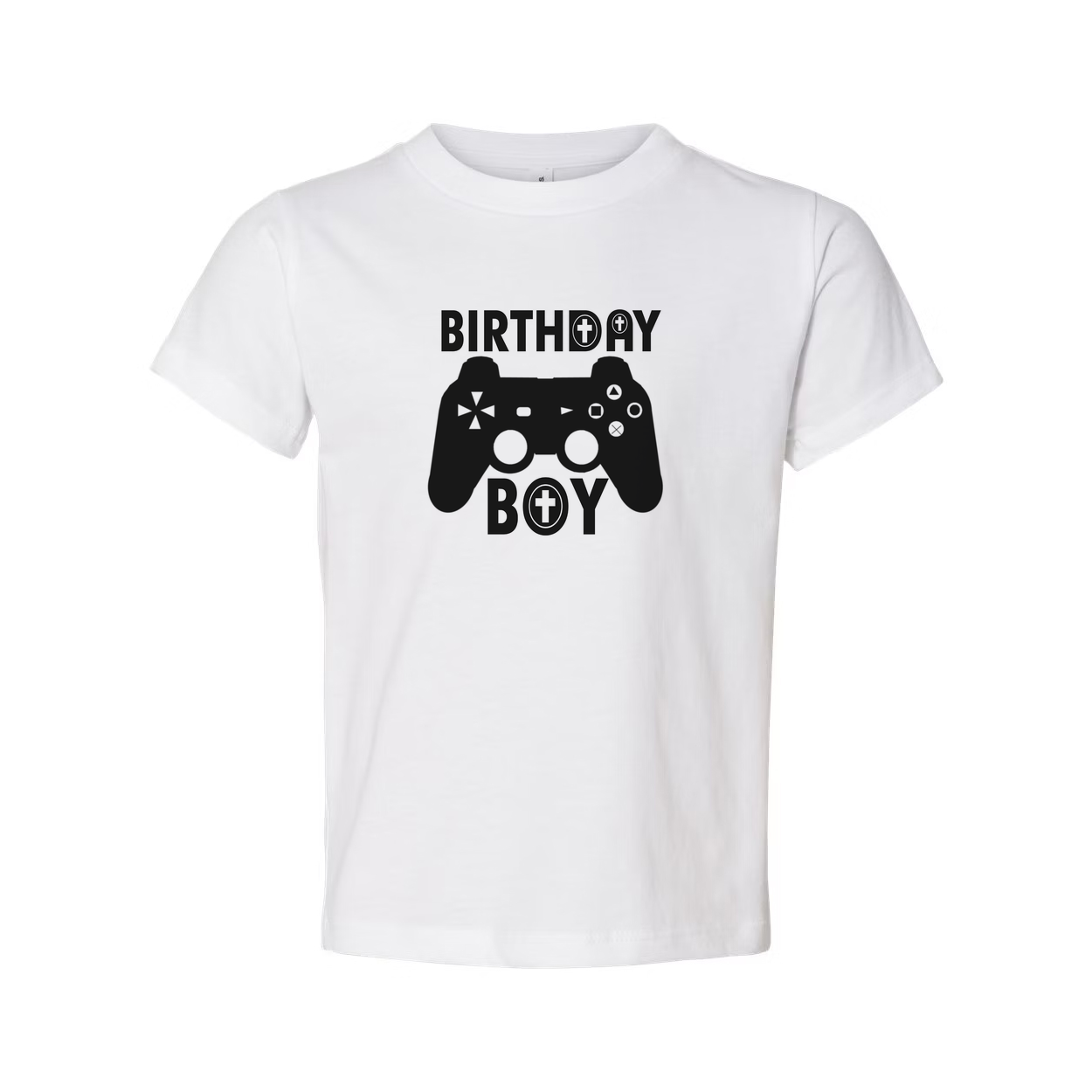 Birthday Boy Gamer Graphic Tee For Unisex Adults Video Game Themed Shirt With Bold Icons