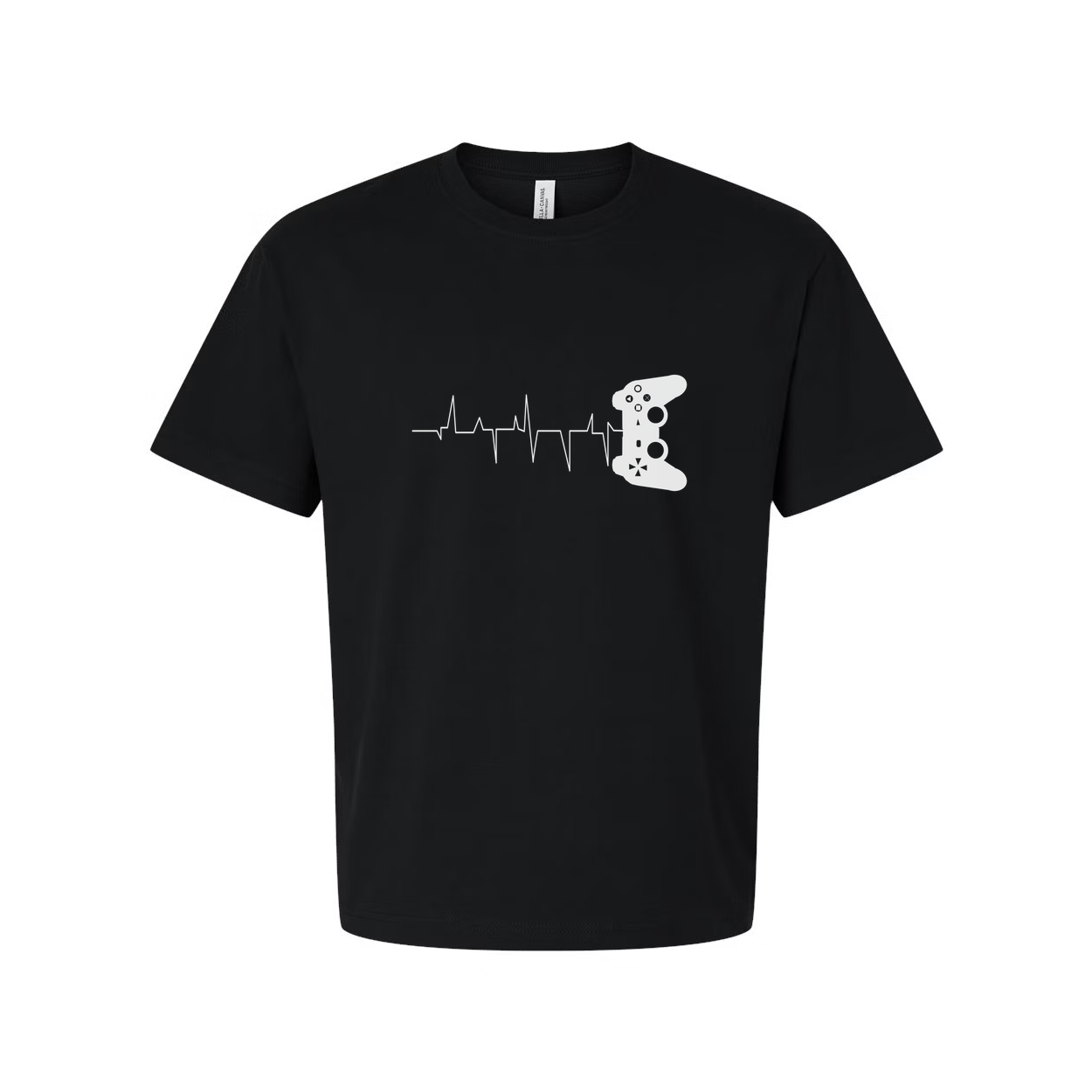 Unisex Gamer Heartbeat Line With Controller Graphic Tee For Casual Gamers And Esports Fans