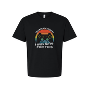 Unisex Gamer T Shirt With Rainbow Retro Controller Graphic And I Was Born For This Quote