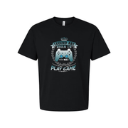 Gamer Unisex Graphic T Shirt Featuring Legend Are Born To Play Game Emblem And Laurel Wreath