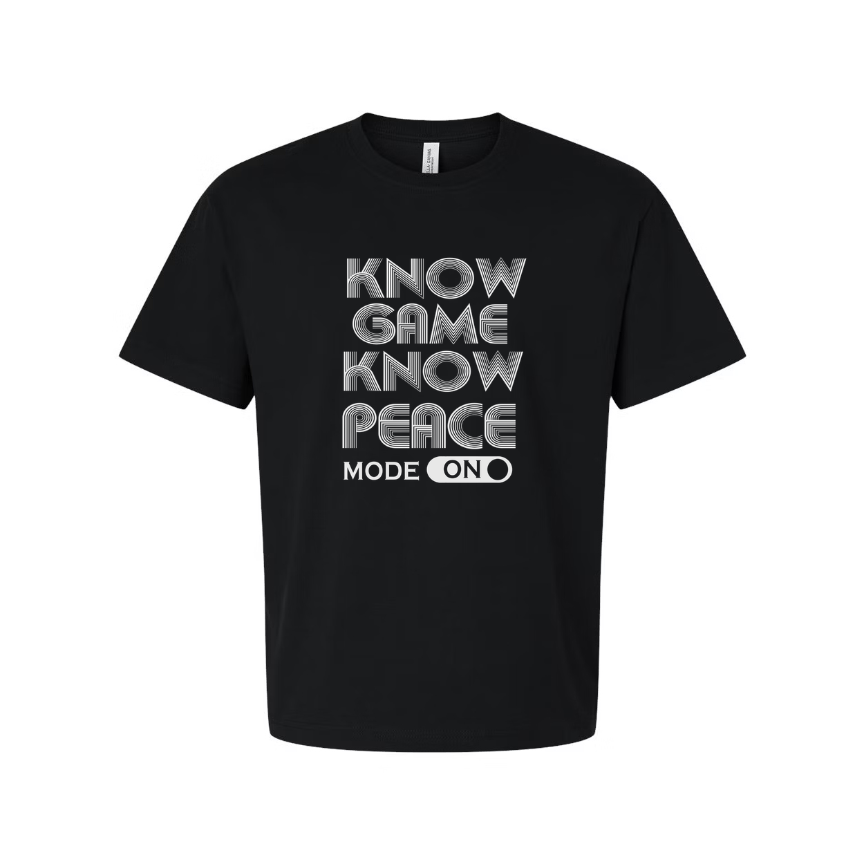 Unisex Gamer T Shirt Featuring Know Game Know Peace Mode On Print Graphic Tee Design Edition