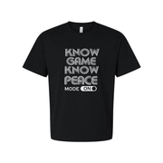 Unisex Gamer T Shirt Featuring Know Game Know Peace Mode On Print Graphic Tee Design Edition