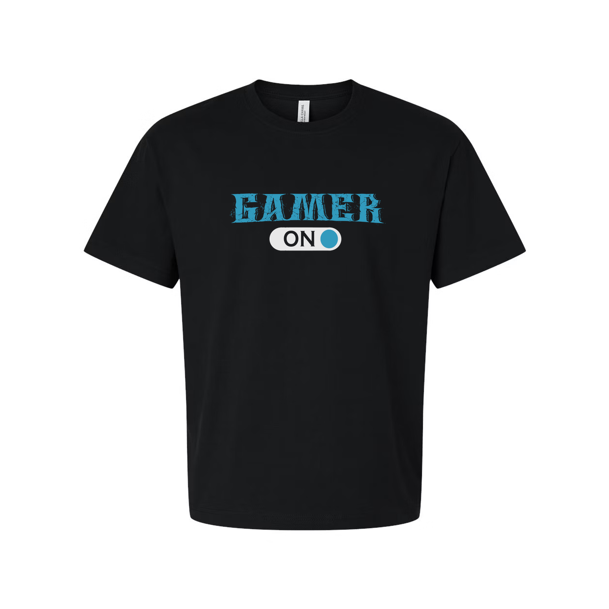 Gamer On Graphic T Shirt For Unisex Short Sleeve Tee With Distressed Logo And Comfortable Fit