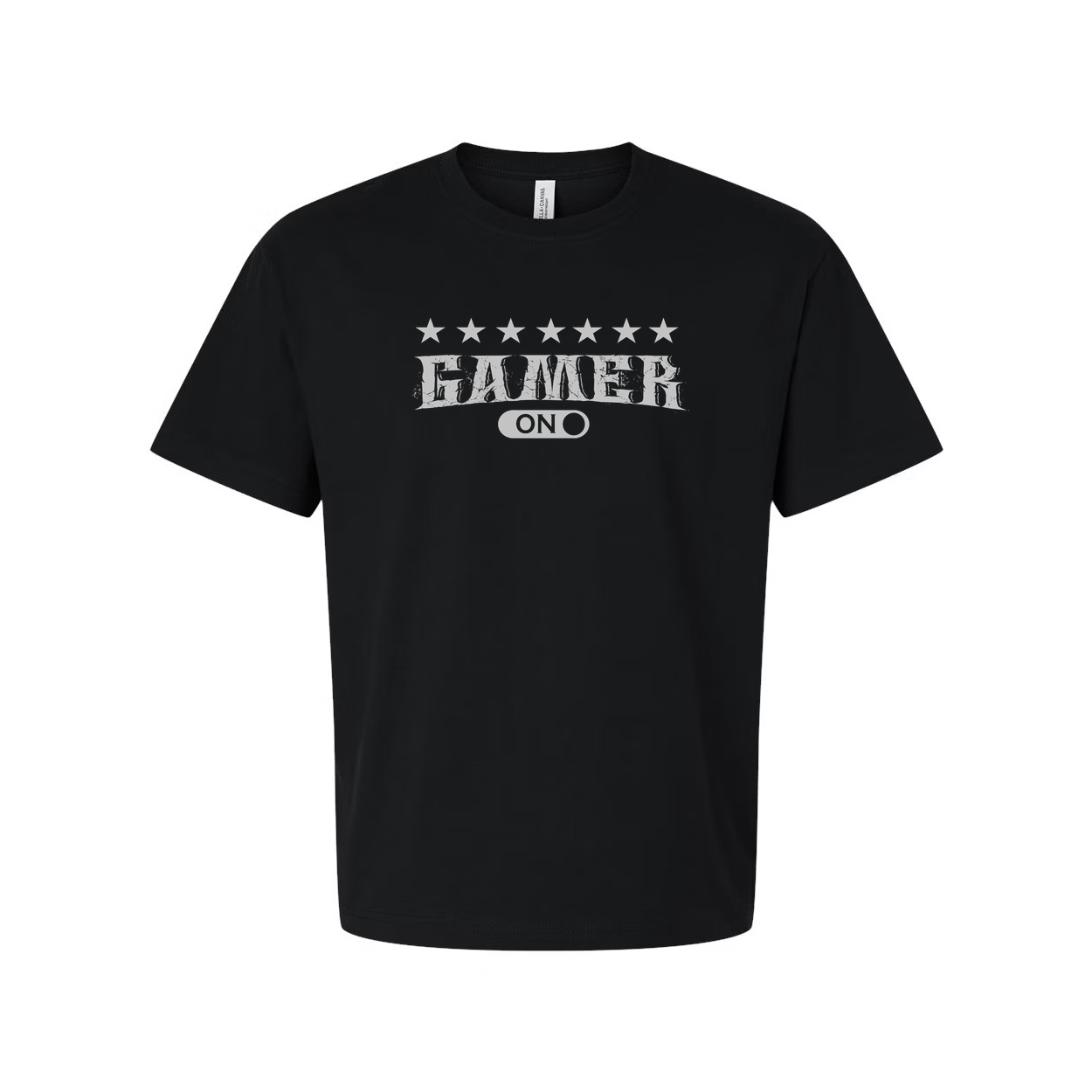 Unisex Gamer T Shirt With Subtle Gamer On Graphic And Star Emblem For Everyday Casual Wear