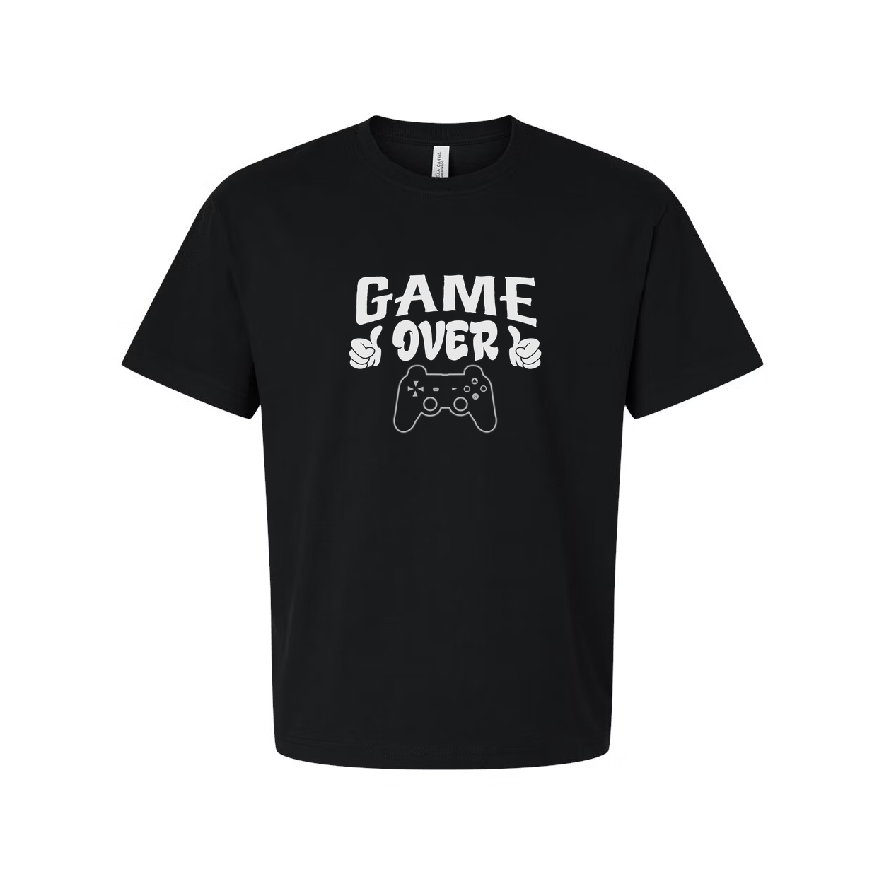Game Over Graphic Unisex Gaming T Shirt With Controller Illustration For Gamers Casual Wear