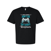 Unisex Gaming T Shirt With Dont Die They Always Respawn Controller Graphic Tee Shirt