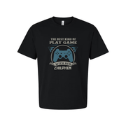 Unisex Gamer T Shirt With Controller Graphic And The Best Kind Of Play Game With Her Children Quote