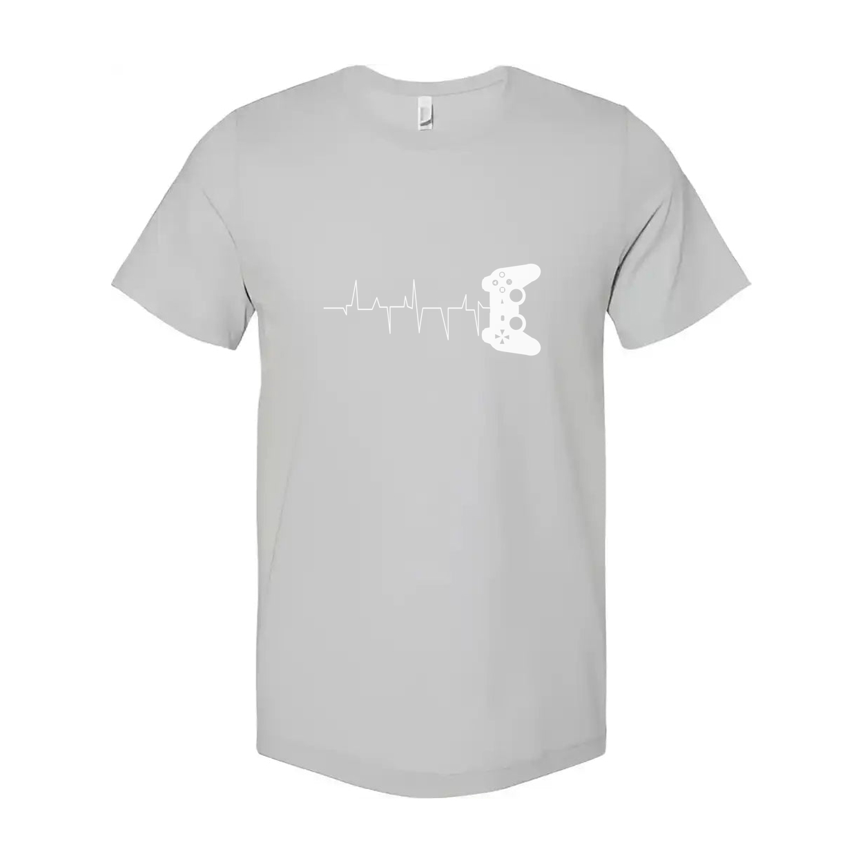 Unisex Gamer Heartbeat Line With Controller Graphic Tee For Casual Gamers And Esports Fans
