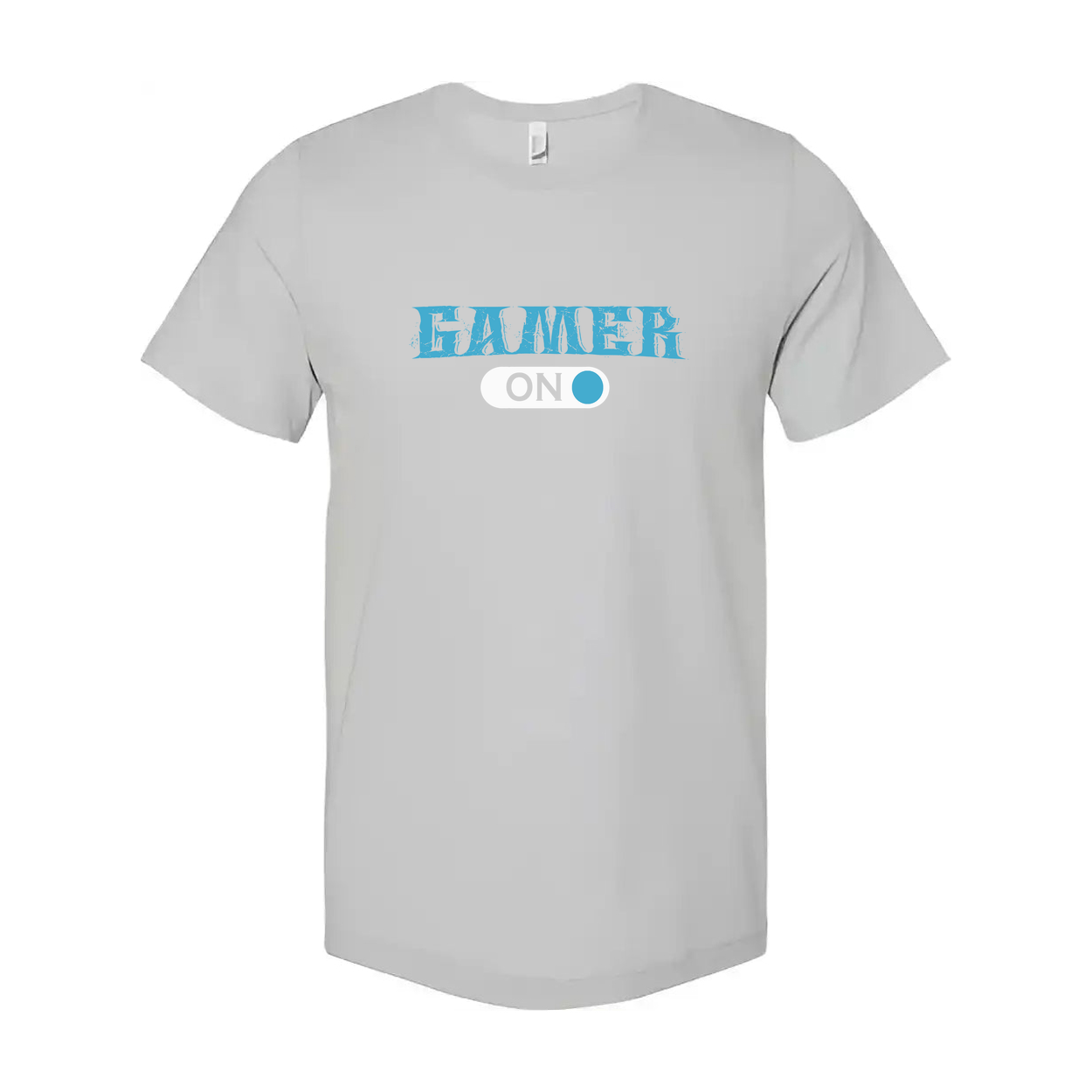 Gamer On Graphic T Shirt For Unisex Short Sleeve Tee With Distressed Logo And Comfortable Fit