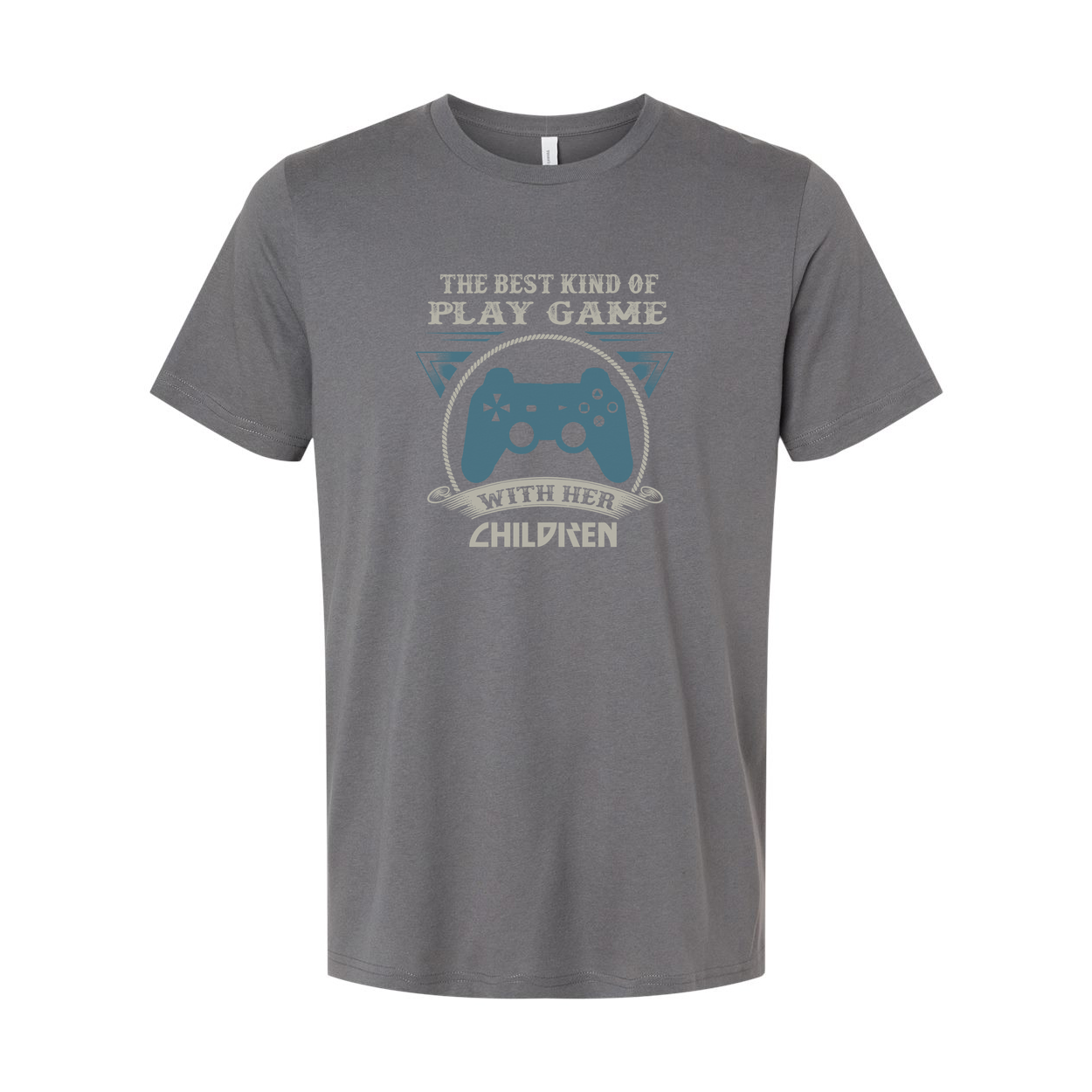 Unisex Gamer T Shirt With Controller Graphic And The Best Kind Of Play Game With Her Children Quote