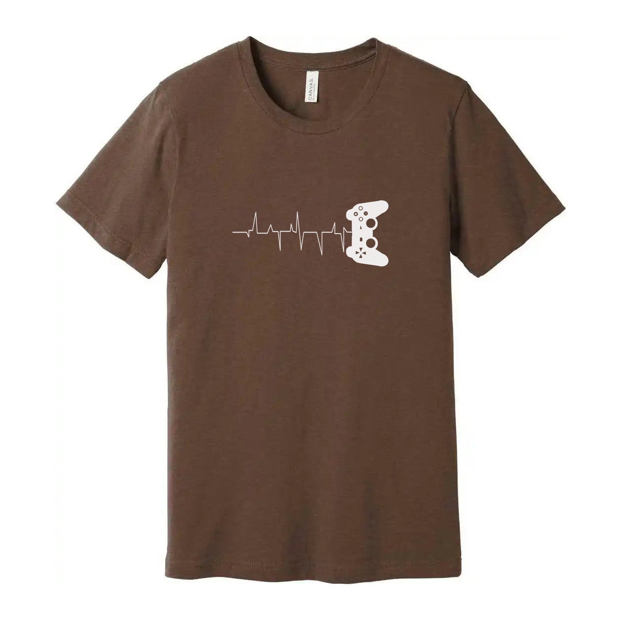 Unisex Gamer Heartbeat Line With Controller Graphic Tee For Casual Gamers And Esports Fans