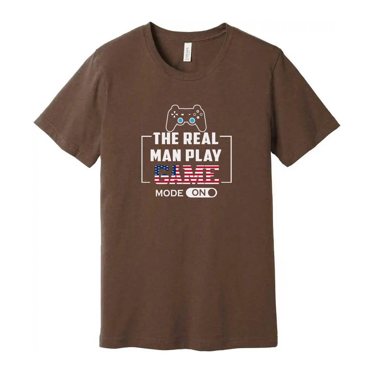 Unisex Gamer T Shirt With Controller Graphic And USA Flag Game Artwork Print For Fans