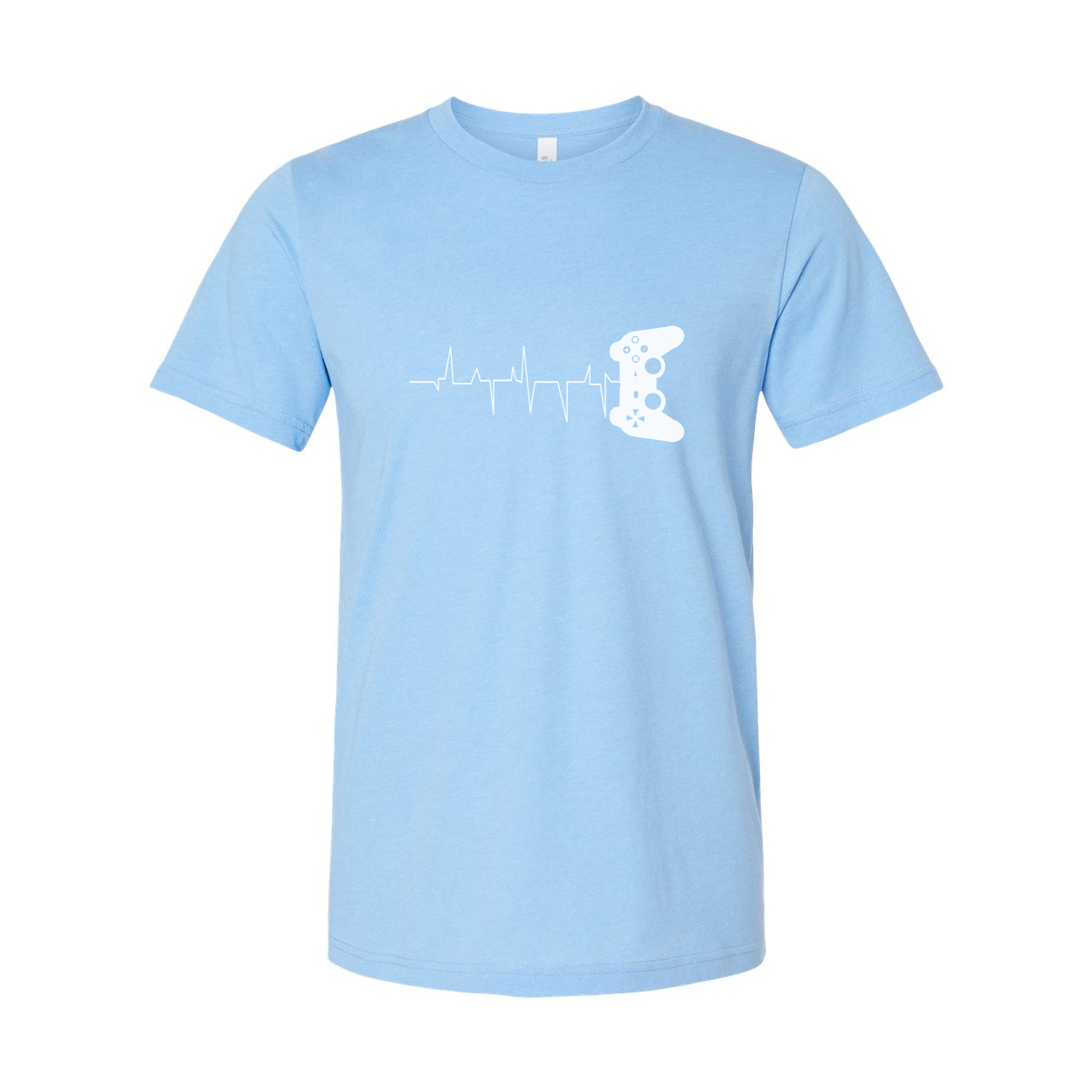 Unisex Gamer Heartbeat Line With Controller Graphic Tee For Casual Gamers And Esports Fans