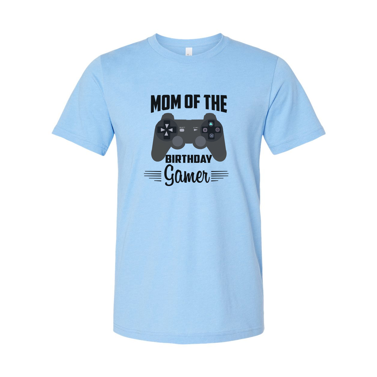 Mom Of The Birthday Gamer Unisex Graphic T Shirt For Adults Short Sleeve Casual Top