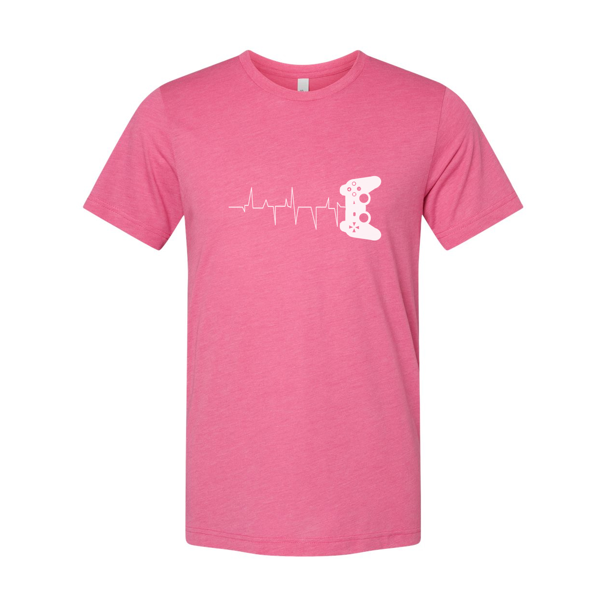 Unisex Gamer Heartbeat Line With Controller Graphic Tee For Casual Gamers And Esports Fans