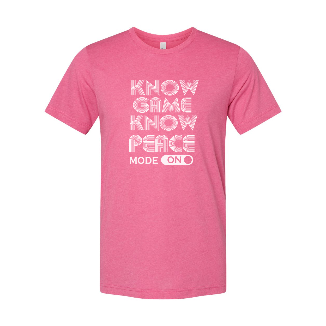 Unisex Gamer T Shirt Featuring Know Game Know Peace Mode On Print Graphic Tee Design Edition