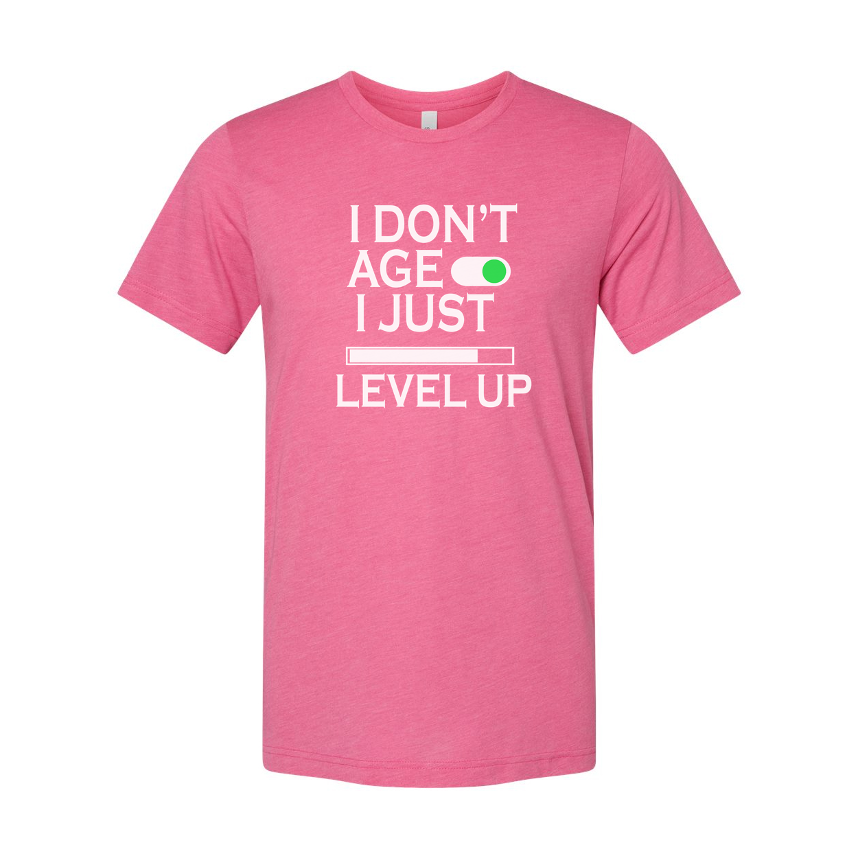 I Don't Age I Just Level Up Unisex Gamer Slogan Graphic Tee