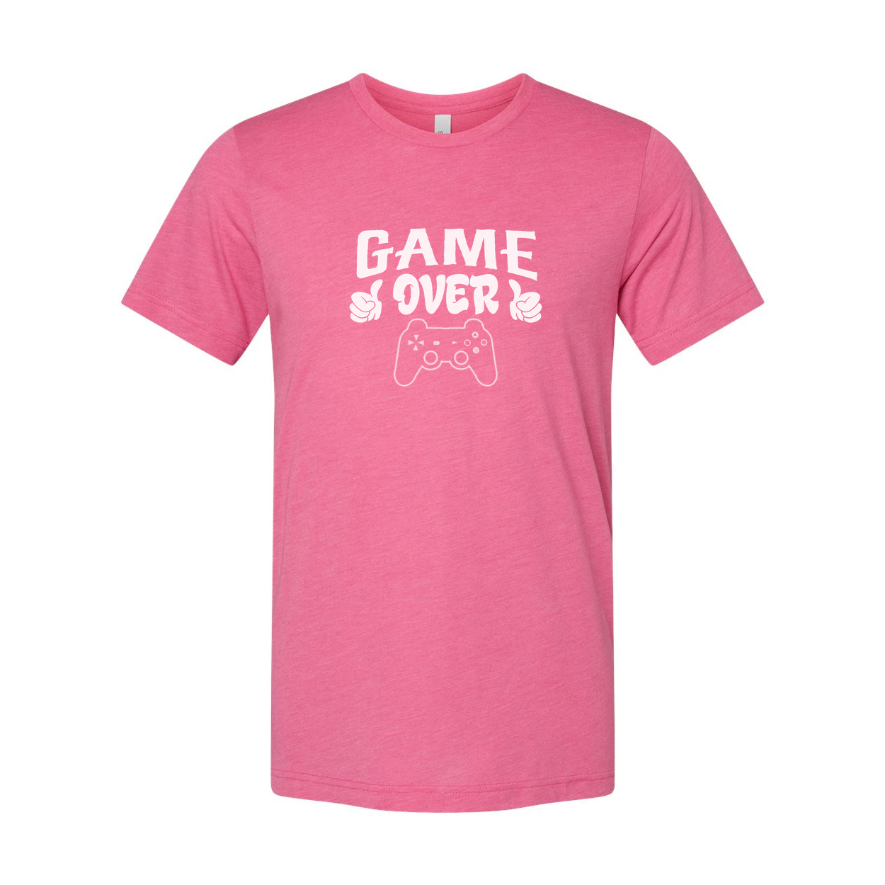 Game Over Graphic Unisex Gaming T Shirt With Controller Illustration For Gamers Casual Wear