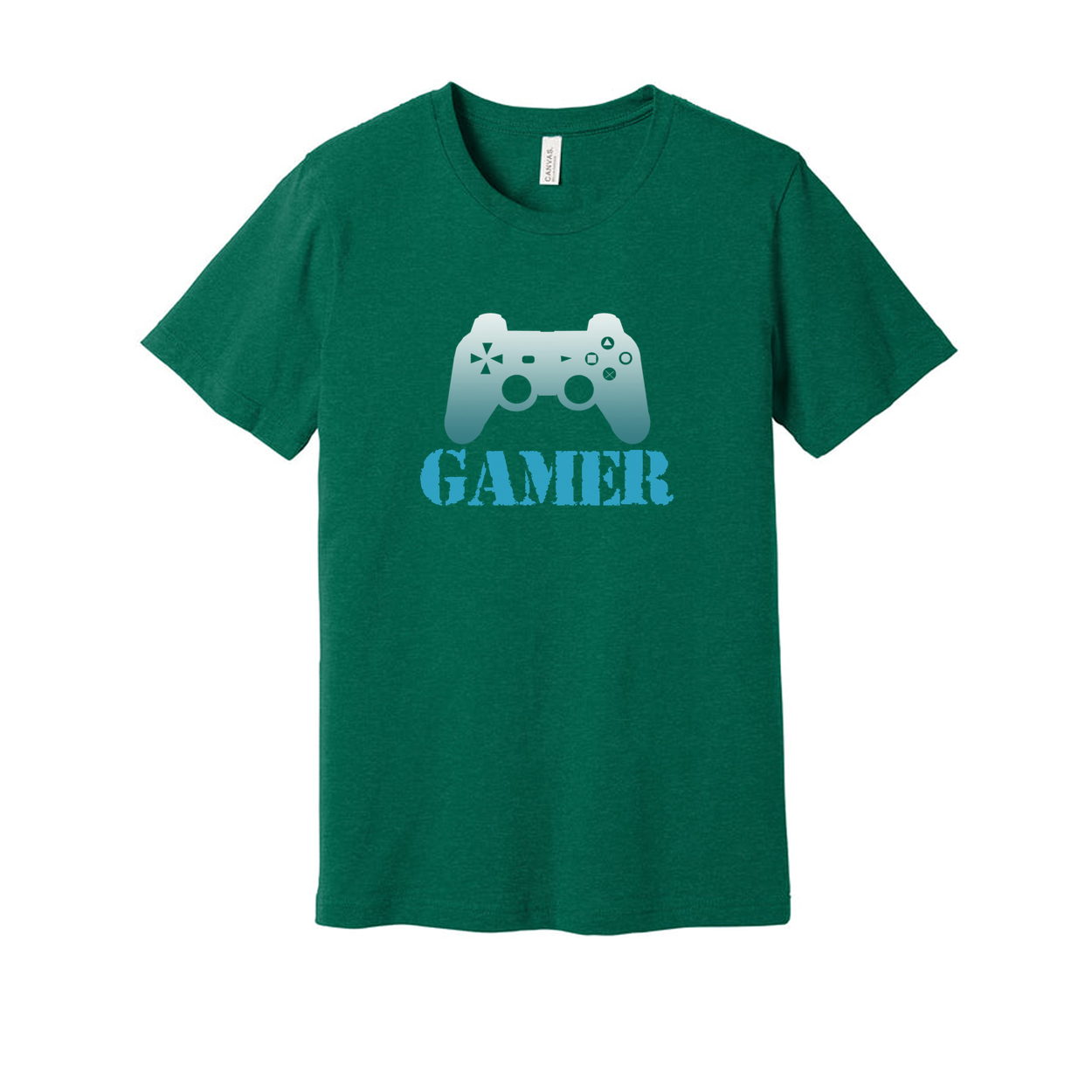 Gamer Graphic Tee With Controller Emblem For Men And Women Unisex Shirt Casual Gaming Apparel