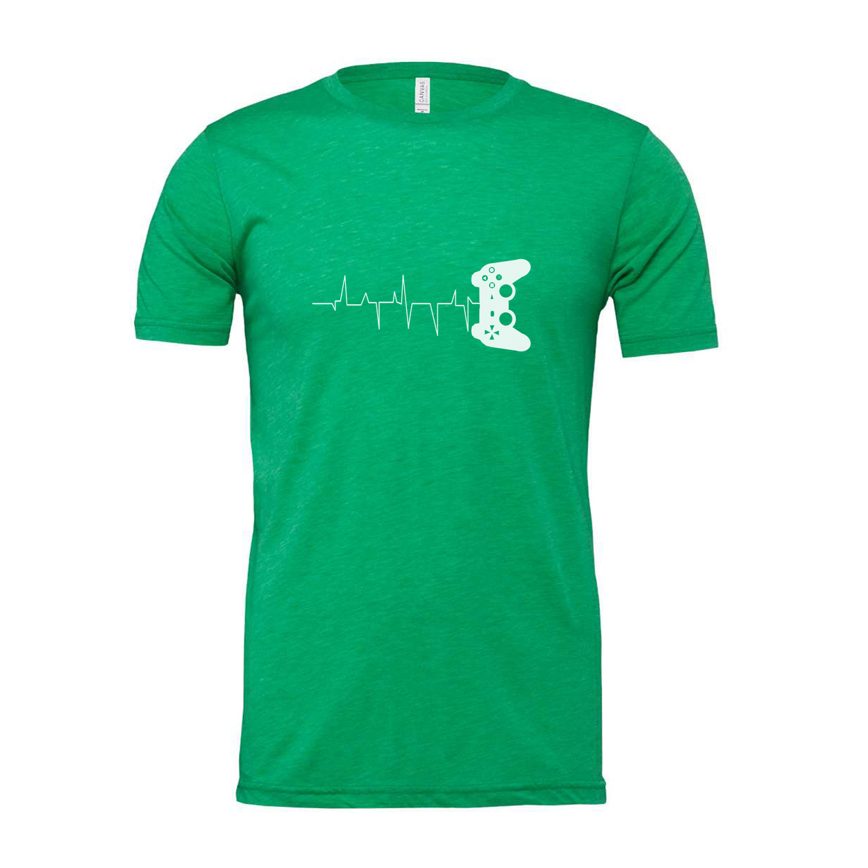 Unisex Gamer Heartbeat Line With Controller Graphic Tee For Casual Gamers And Esports Fans