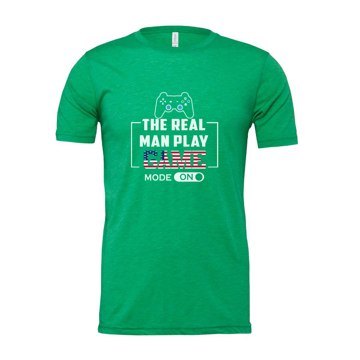 Unisex Gamer T Shirt With Controller Graphic And USA Flag Game Artwork Print For Fans