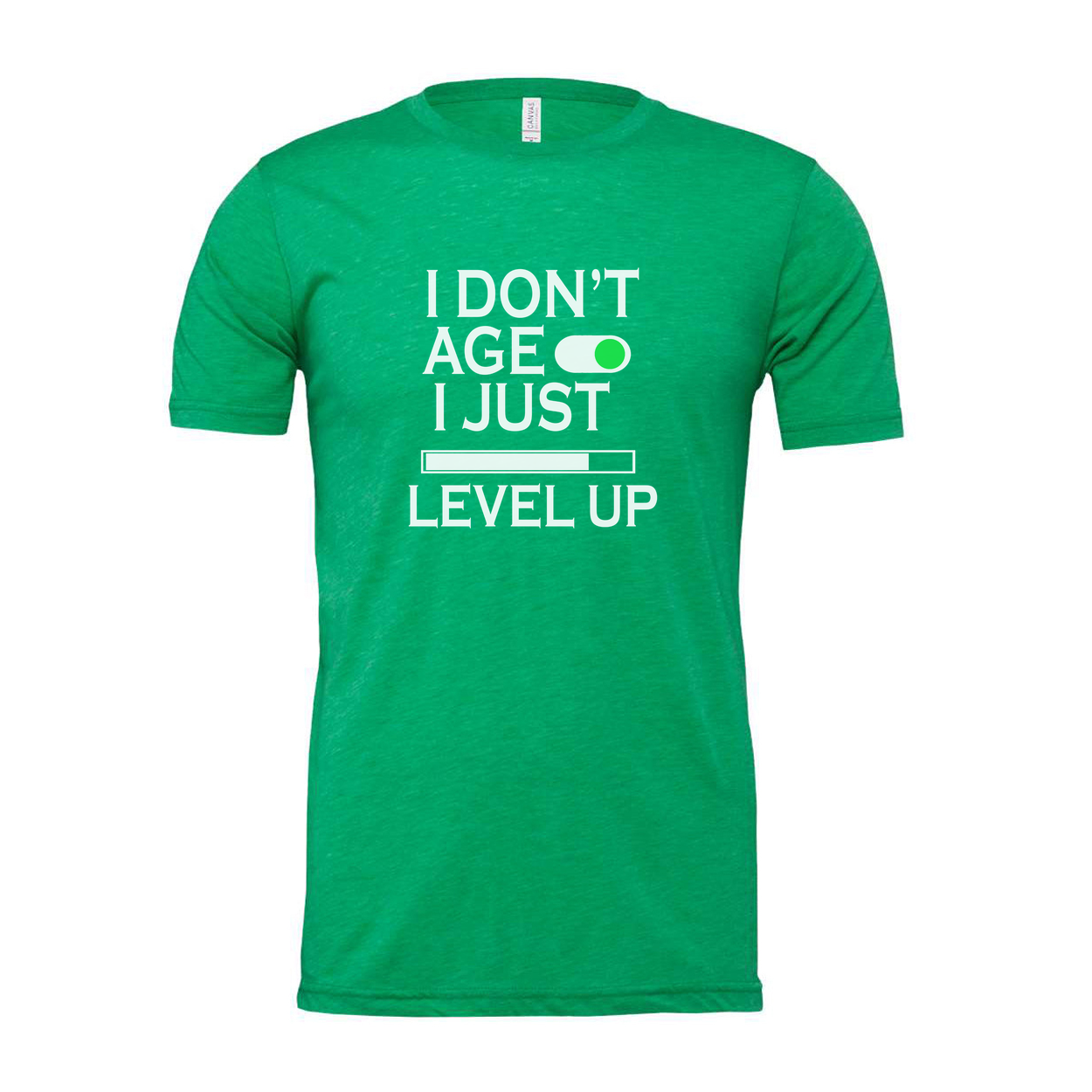 I Don't Age I Just Level Up Unisex Gamer Slogan Graphic Tee