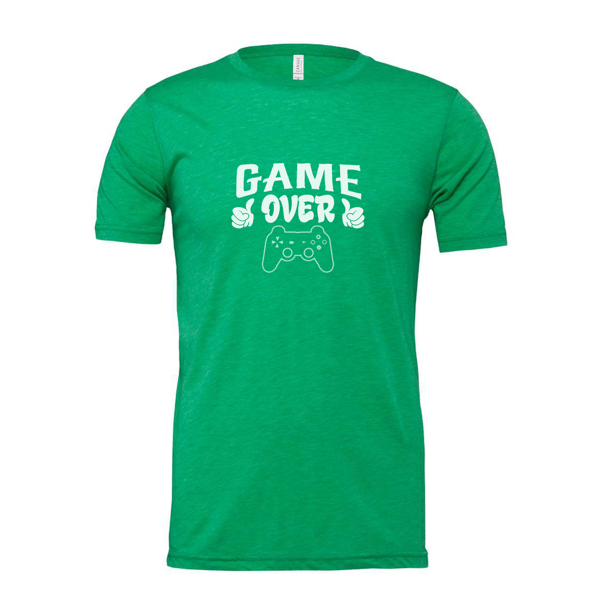Game Over Graphic Unisex Gaming T Shirt With Controller Illustration For Gamers Casual Wear