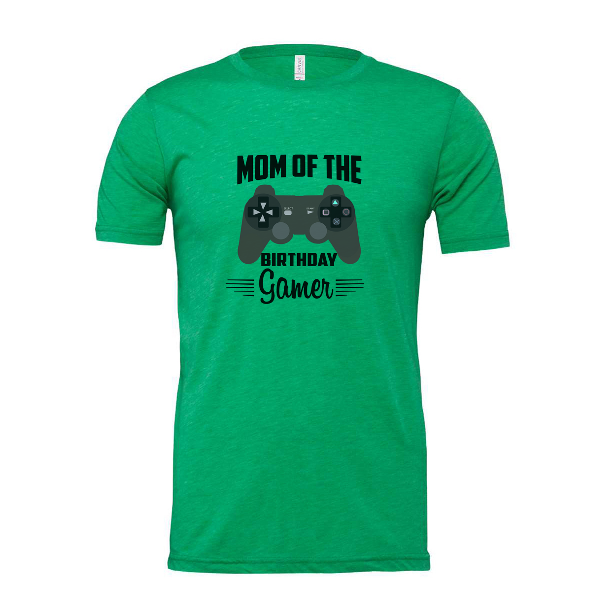Mom Of The Birthday Gamer Unisex Graphic T Shirt For Adults Short Sleeve Casual Top