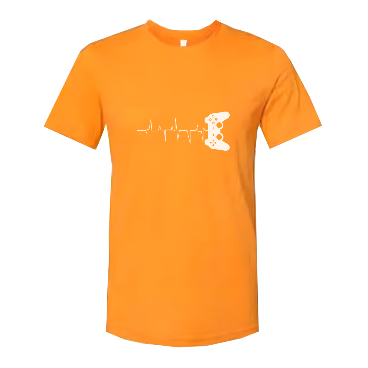 Unisex Gamer Heartbeat Line With Controller Graphic Tee For Casual Gamers And Esports Fans