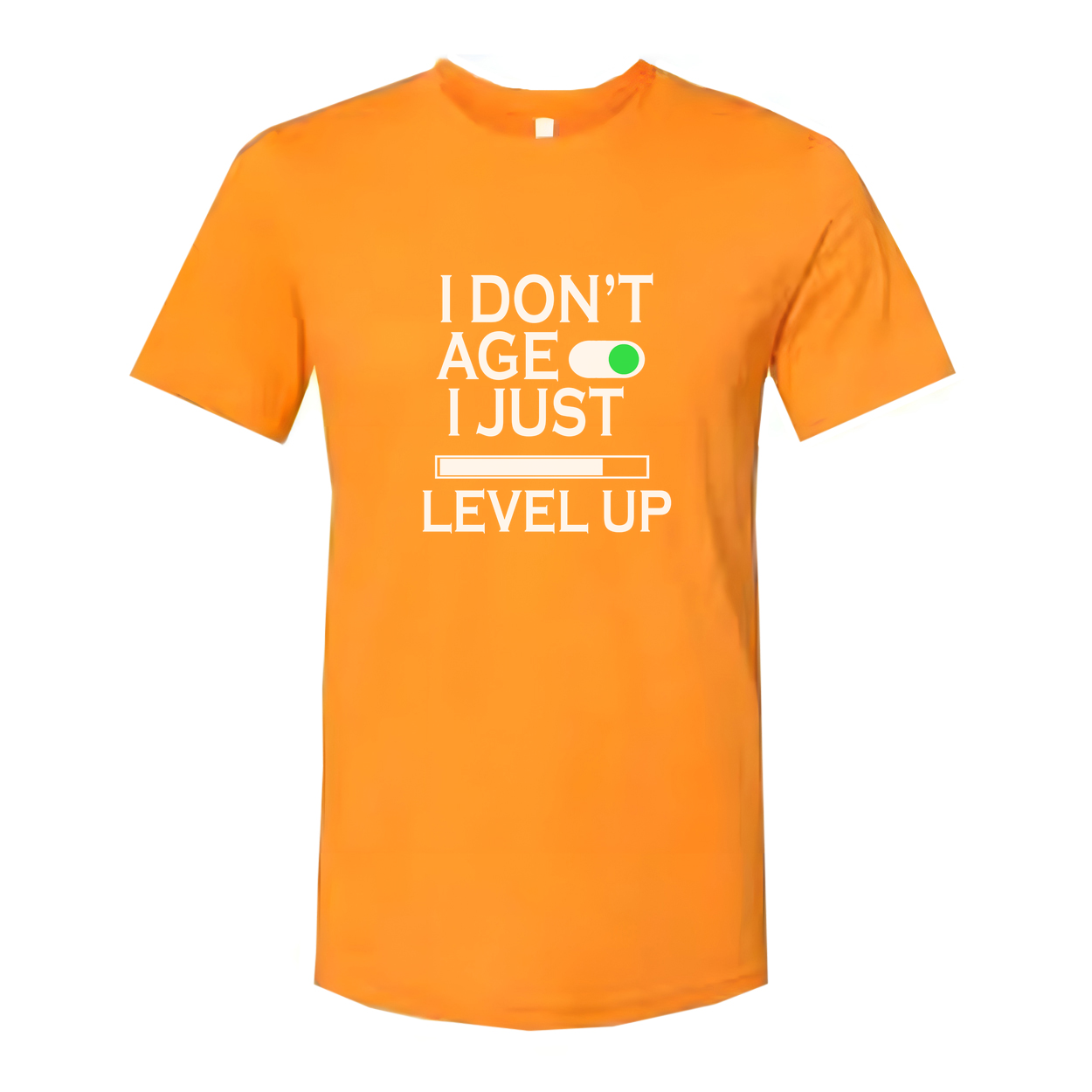 I Don't Age I Just Level Up Unisex Gamer Slogan Graphic Tee