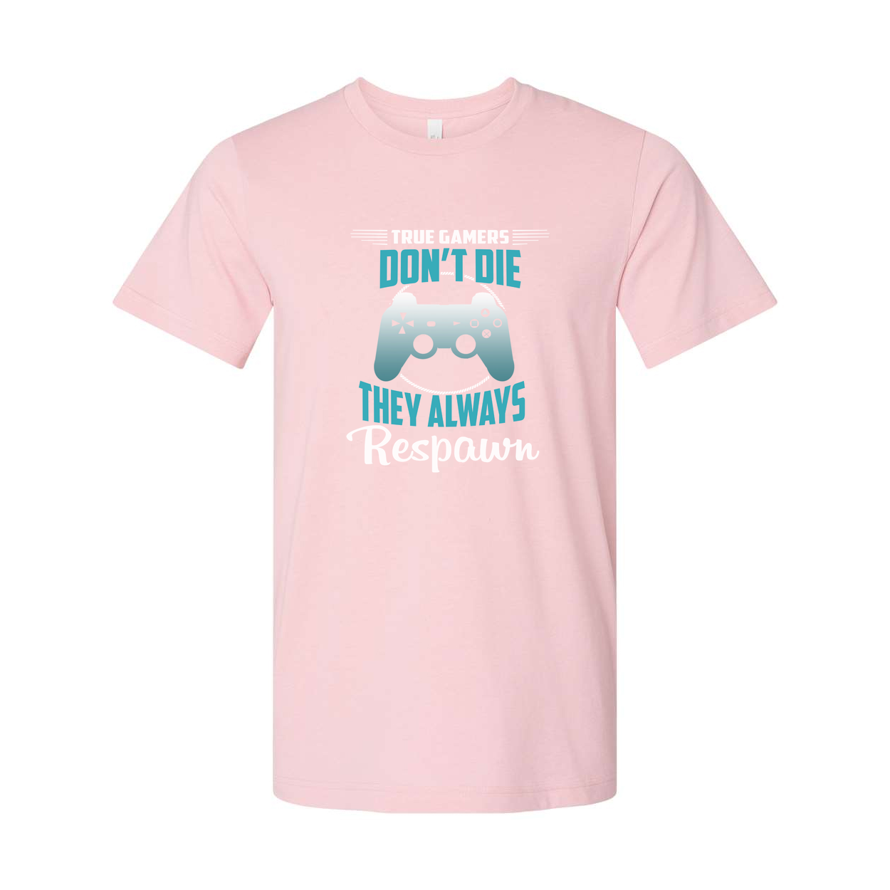 Unisex Gaming T Shirt With Dont Die They Always Respawn Controller Graphic Tee Shirt