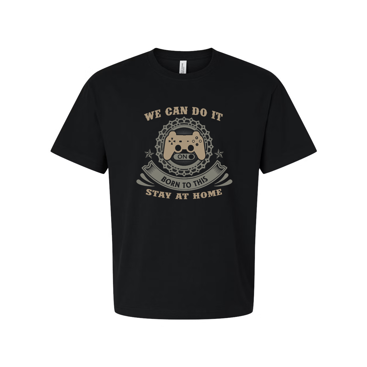 Unisex Gaming T Shirt With Classic Controller Emblem And Motivational Graphic For Gamers