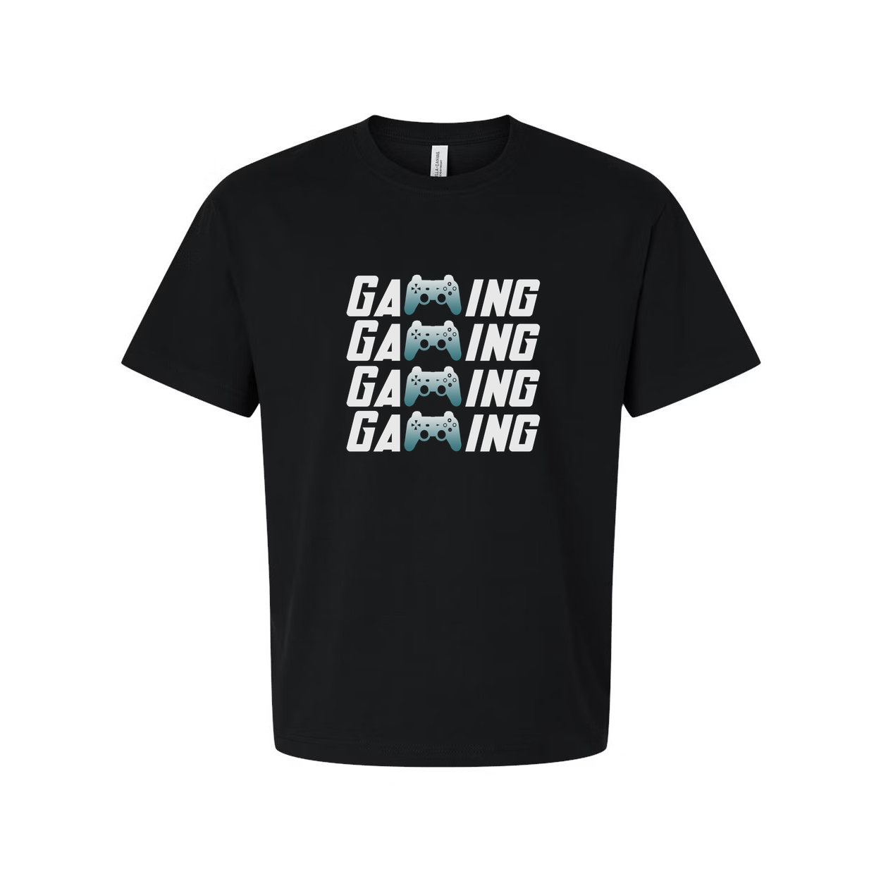 Unisex Gaming Graphic T Shirt With Repeating Controller Icon