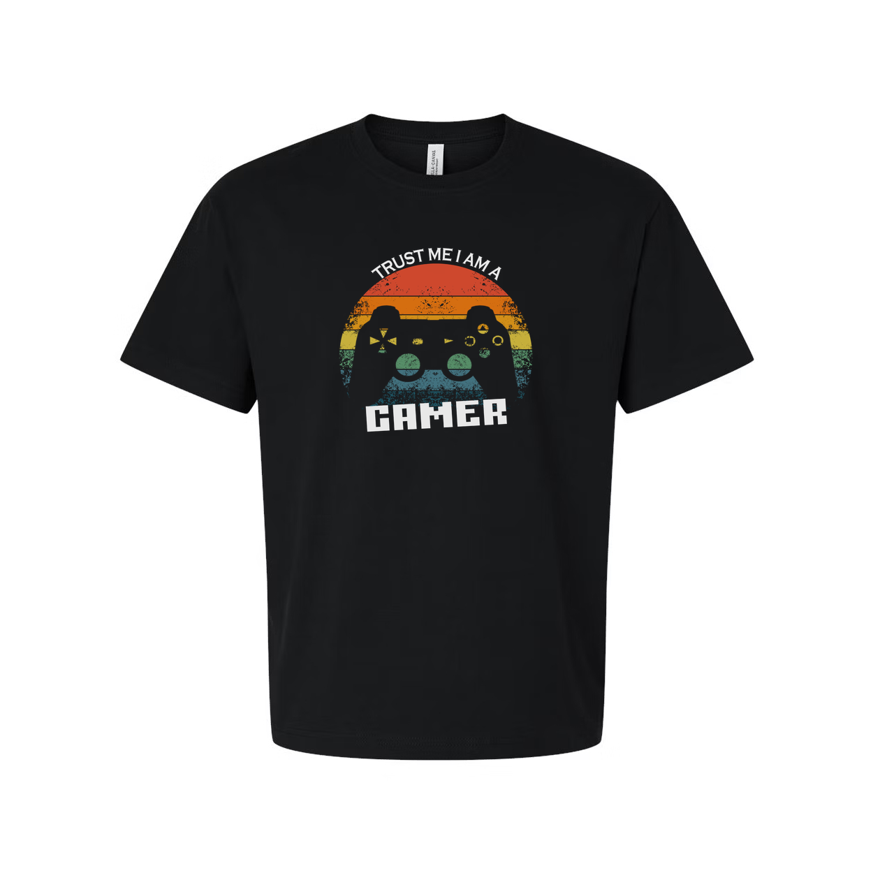 Unisex Gamer T Shirt With Retro Rainbow Controller Graphic For Casual Wear And Video Game Fans