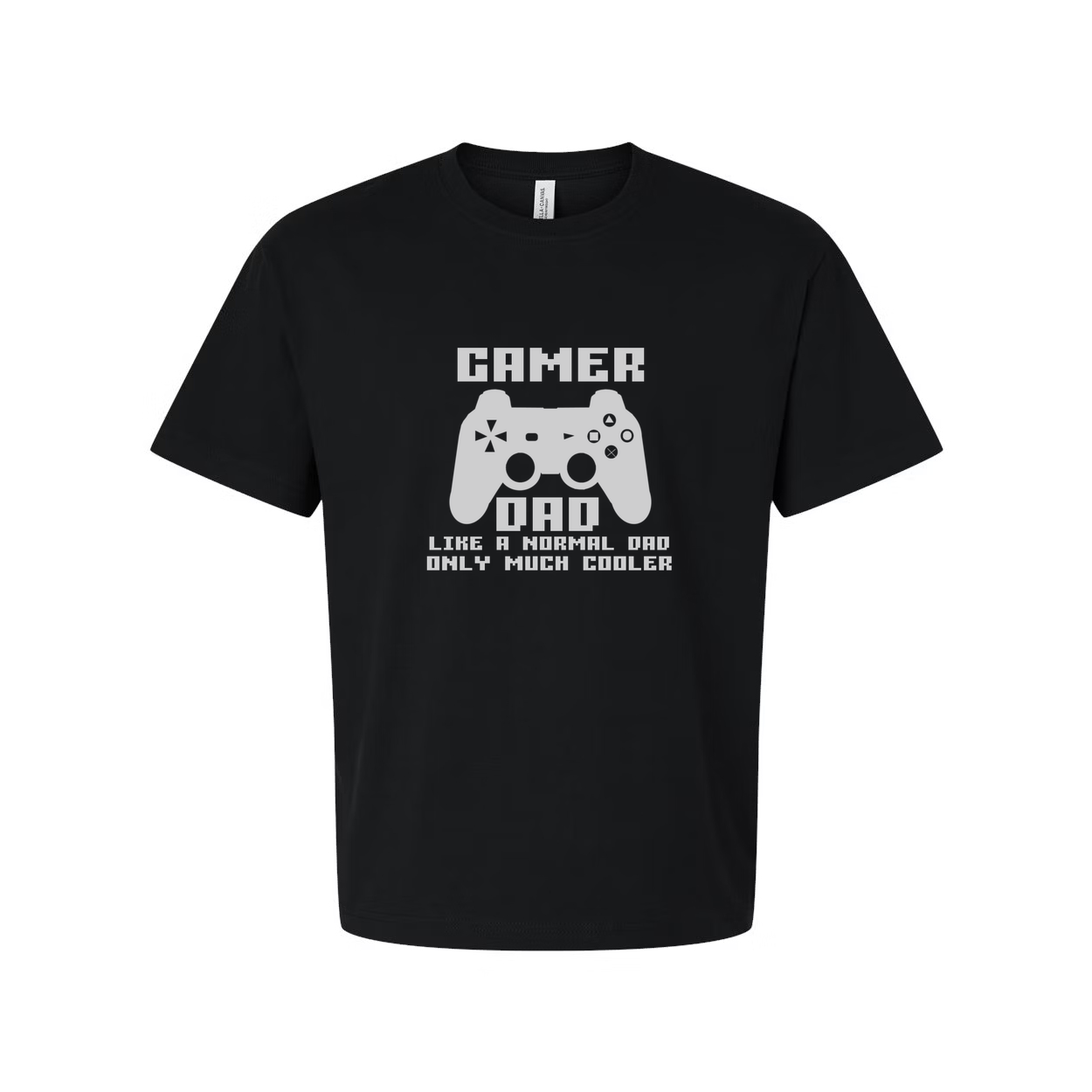 Unisex Gamer Graphic Tee With Console Controller Illustration And Retro Pixel Text Design